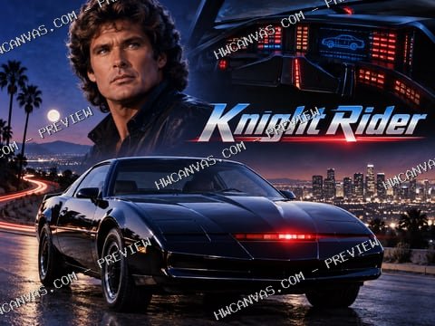 Knight Rider · Turbo Ready mounted canvas preview