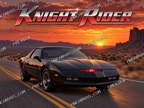 Knight Rider · Desert Pursuit mounted canvas preview