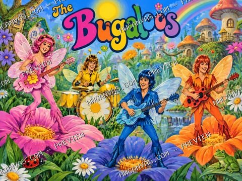 The Bugaloos · Harmony Hollow mounted canvas preview