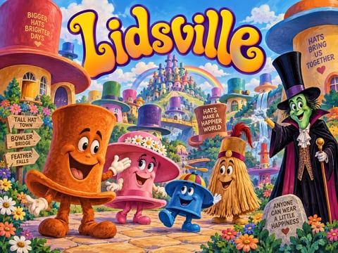 Lidsville · A World of Hats mounted canvas preview