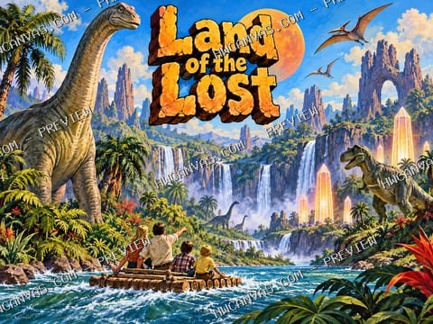 Land of the Lost · Lost Valley mounted canvas preview
