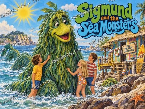 Sigmund and the Sea Monsters · Beach Friends mounted canvas preview