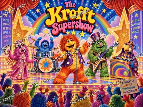 The Krofft Supershow · Saturday Morning mounted canvas preview