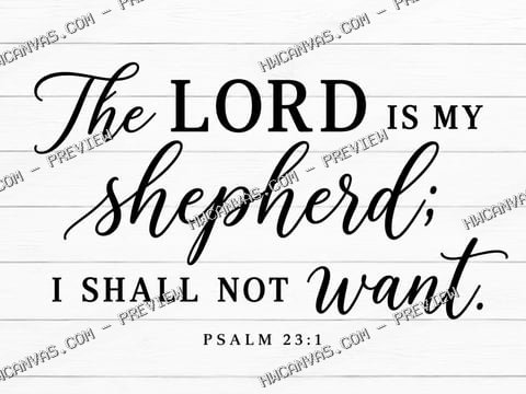 The Lord Is My Shepherd mounted canvas preview