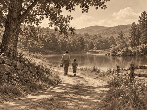 The Andy Griffith Show · A Walk to the Pond mounted canvas preview