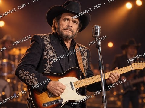Merle Haggard · Working Man’s Song mounted canvas preview