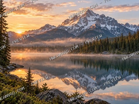 Morning Stillness mounted canvas preview