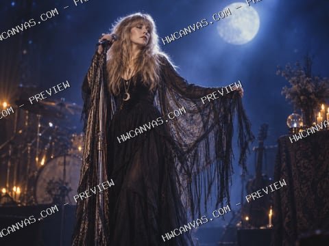 Stevie Nicks · Moonlit Stage mounted canvas preview