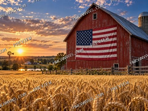 Stars Over the Heartland mounted canvas preview