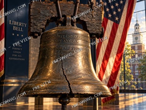 Liberty Bell mounted canvas preview