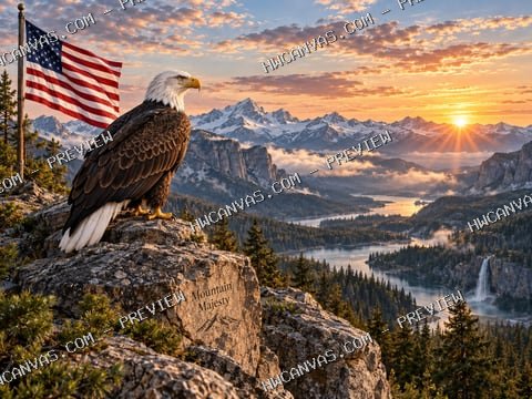 Mountain Majesty mounted canvas preview
