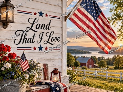 Land That I Love mounted canvas preview