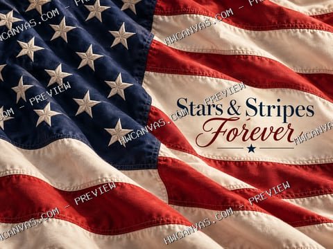 Stars & Stripes Forever mounted canvas preview