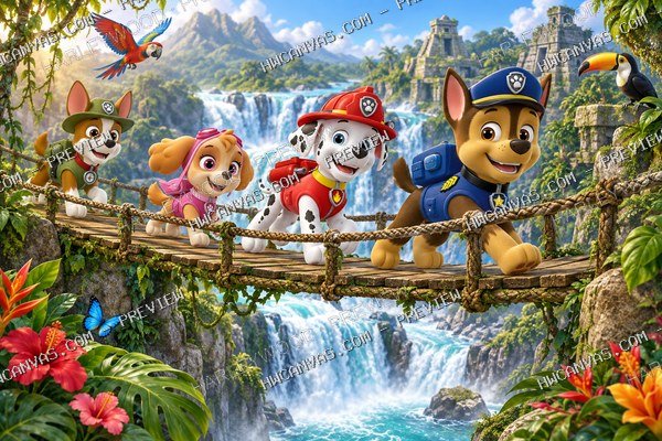 PAW Patrol · Jungle Adventure mounted canvas preview