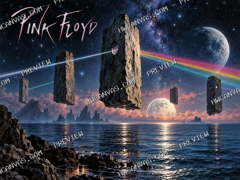 Pink Floyd · Cosmic Echoes mounted canvas preview