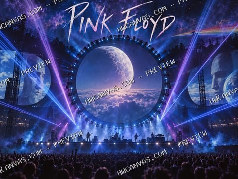 Pink Floyd · Beyond the Lights · Version 2 mounted canvas preview