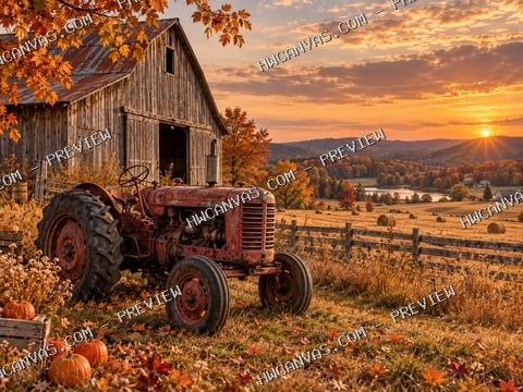 Harvest Memories mounted canvas preview
