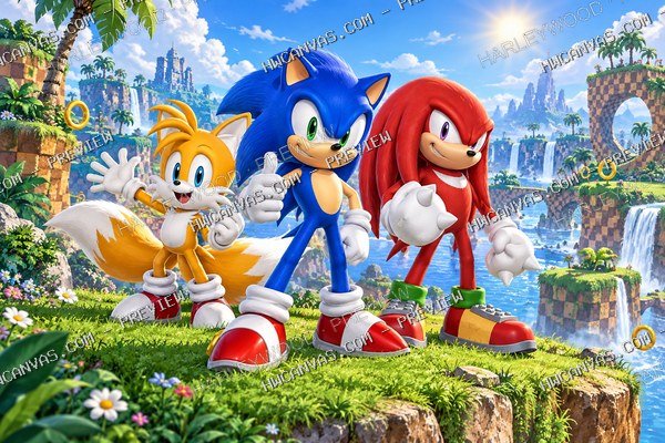 Sonic · Team Adventure mounted canvas preview