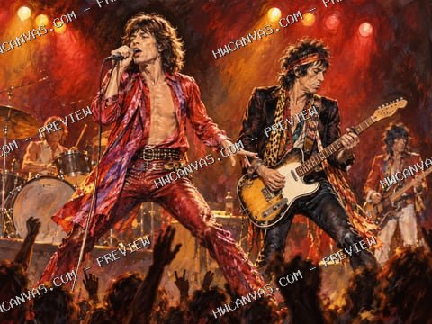 The Rolling Stones · Electric Night mounted canvas preview