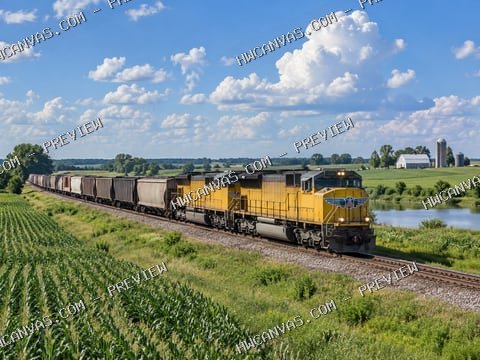 Across the Heartland mounted canvas preview