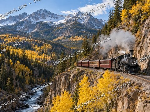 High Country Rails mounted canvas preview