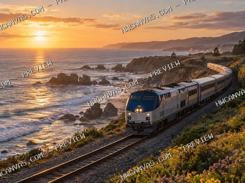 Pacific Coast Limited mounted canvas preview