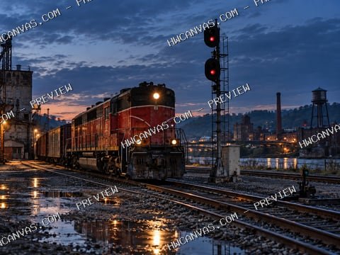Waiting on the Signal mounted canvas preview