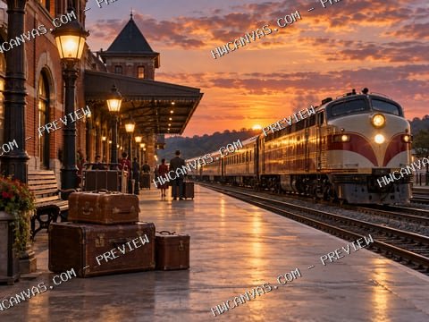 All Aboard mounted canvas preview