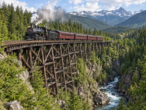 Over the Trestle mounted canvas preview