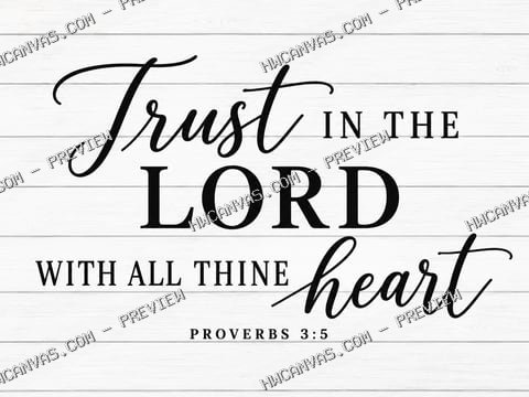 Trust in the Lord mounted canvas preview