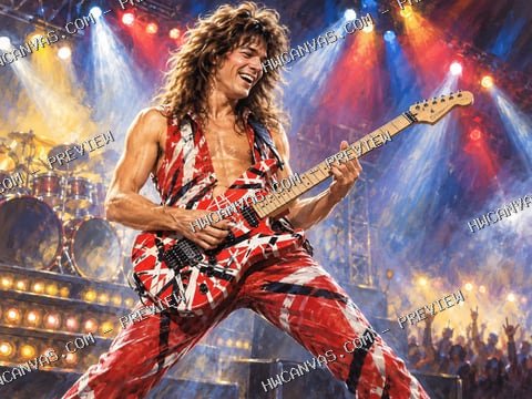 Van Halen · Eruption of Light mounted canvas preview