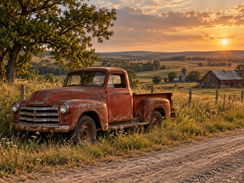 Backroad Rust mounted canvas preview
