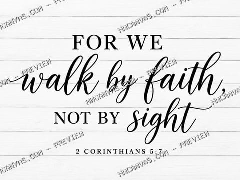 Walk by Faith mounted canvas preview