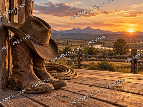 End of the Trail mounted canvas preview